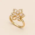 Anillo Solo (J0803) / Dorado Blanco