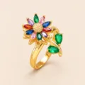 Anillo Solo (J0717) / Girasol Colorido