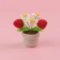 Double Strawberry & White Puff (Mini Pot)