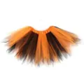 Gonna tutu in rete arancione e nera (PE1223A25OG)