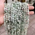Jade de Birmania Natural Irregular / 6-8mm (Aprox 45-65 Piezas/Hilo)