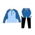 2XL (110-120cm, 19.5-23.5kg) / Top And Bottom / Blue (Pre-order) (260924-2YT)