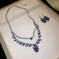 Two-Piece Set / Silver Base Purple Zirconia