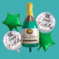 5 Stück/Packung - Grüne Champagnerflasche Stil