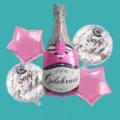 5 Stück/Packung - Rosa Champagnerflasche Stil