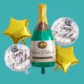 5 Stück/Packung - Grüne klassische Flasche Stil