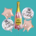 5 Stück/Packung - Roségold Champagnerflasche Stil