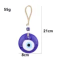 8CM Pendant Style (Glazed) / 8cm / Sapphire Blue