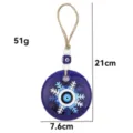 7.6CM Snowflake Round (Glass) / 7.6cm / Sapphire Blue