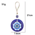 7.6CM Floral Disc (Glass) / Large (7.6cm) / Sapphire Blue