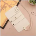 Pu leather beige white / 19*12cm