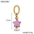 Ciondolo a Stella in Conchiglia Viola (PJ00528B3) / Ciondolo Solo (Senza Catena)