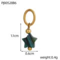 Colgante de Estrella de Concha Verde Oscuro (PJ00528B6) / Colgante Solo (Sin Cadena)
