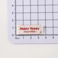 Cream Red Text Happy Happy Style (0902-4)
