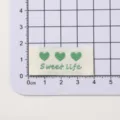 Cream Green Heart Sweet Life Style (0902-4)