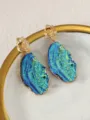 Stile Ventaglio Blu Verde Vintage