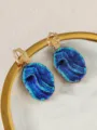Stile Ovale Blu Vintage