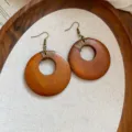Style Anneau Géométrique Enroulé Bois