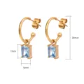 Blue Zircon Earrings [Bagged]