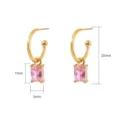 Pink Zircon Earrings [Bagged]