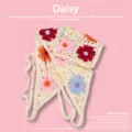 One Size / Colorful Daisy Pattern / Red