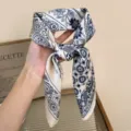 Blauw Grote Paisley Witte Basis