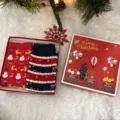 Set van 2 (Met Rode Doos) / Maat 35-42 (Inclusief Wenskaart) / Rood/Marineblauw