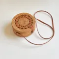 Estilo con hebilla de cuero de flores tejidas / 18*8CM