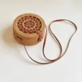 Estilo con hebilla de cuero de nudo chino de flores tejidas / 18*8CM