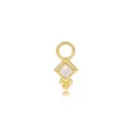 Accesorio Colgante de Circonia Cuadrada / A3273-Dorado (Piedra Cuadrada)