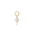 Colgante de Circonia Blanca Gota de Agua / A3272-Dorado (Piedra Blanca)