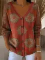 S / Hauts / Motif Géométrique Mandala Ethnique (VLKS-13)
