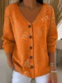 S / Hauts / Imprimé Botanique Orange (VLKS-18)