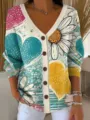 S / Hauts / Motif cœur marguerite (VLKS-20)