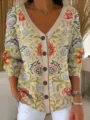 S / Hauts / Motif Floral Ethnique (VLKS-25)