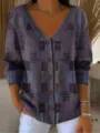 S / Hauts / Style Géométrique Bleu Violet (VLKS-38)