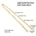 Flach-O-Kette / 60CM / Hellgold