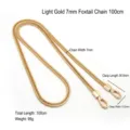 7mm Fuchsschwanzkette / 100cm / Hellgold