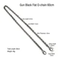 Flach-O-Kette / 60CM / Gunmetal