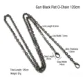 Flach-O-Kette / 120cm / Gunmetal