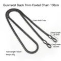 7mm Fuchsschwanzkette / 100cm / Gunmetal