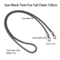 7mm Fuchsschwanzkette / 120cm / Gunmetal