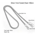 7mm Fuchsschwanzkette / 100cm / Silber