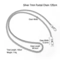 7mm Fuchsschwanzkette / 120cm / Silber
