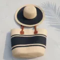 Hoed en Tas Set / Hoed + Tas Set (Beige en Zwart)