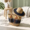 Hoed en Tas Set / Hoed + Tas Set (Khaki en Zwart)