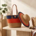 Hoed en Tas Set / Hoed + Tas Set (Khaki, Chrysant, Blauw)