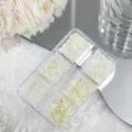 6 Grids Flat Back Style / Mixed Sizes (1.5-6mm) / Off White