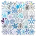 CNY214-PVC Blue Snowflake / 50 Pieces/Pack / Blue