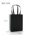 Piccolo sacchetto regalo nero minimalista con manici, misura 20x15x7cm per imballaggio - Piccolo / Nero